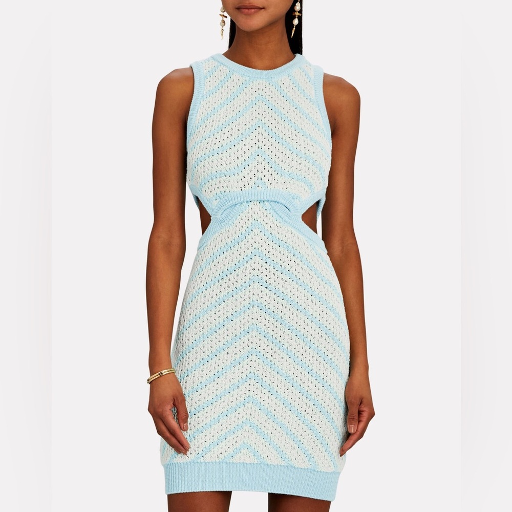 FOR LOVE & LEMONS Corinna Chevron‎ Knit Mini Dress small - Picture 2 of 10